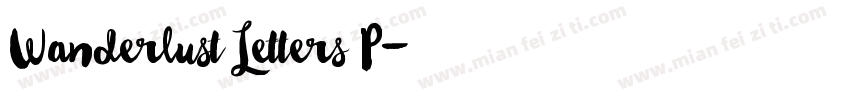 Wanderlust Letters P字体转换